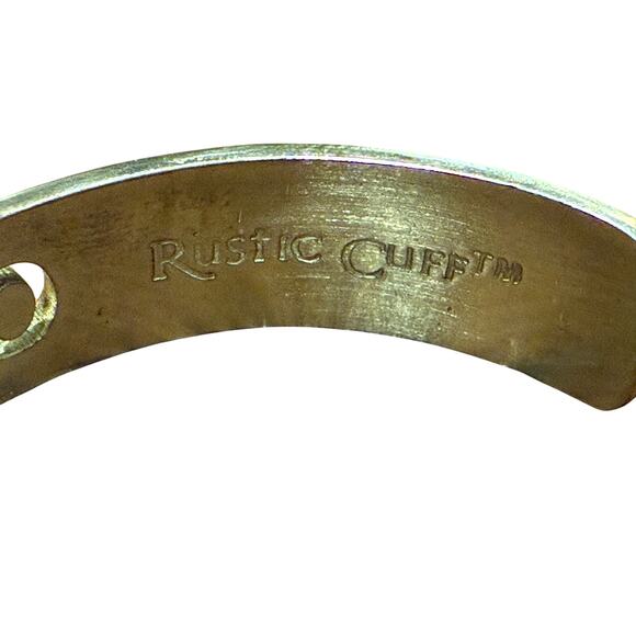 Rustic Cuff Gold-Tone Class of 2016 Cut-Out Cuff Bracelet Grad Gift Preowned - Picture 2 of 15